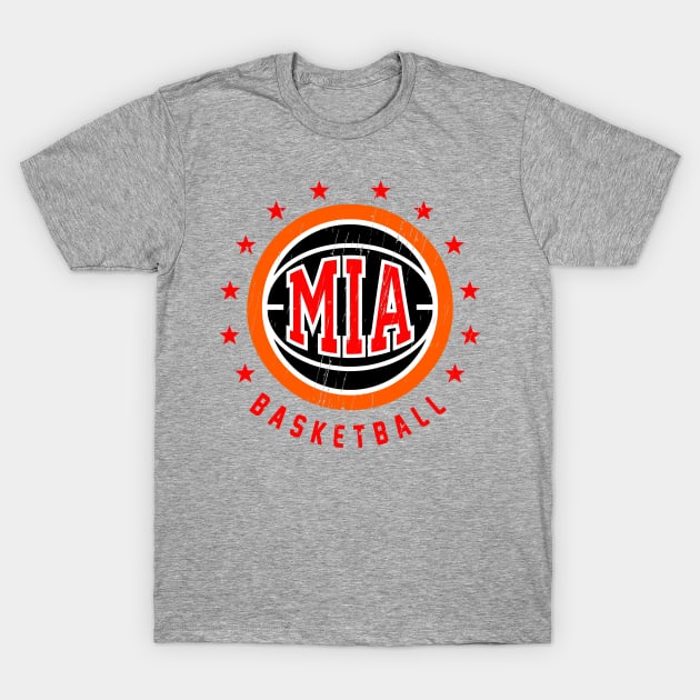 MIA Basketball Vintage Distressed T-Shirt by funandgames